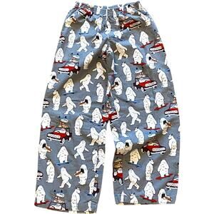 Pottery Barn Teen pajama pants skateboarding Yeti  8281 abomidable snowman M